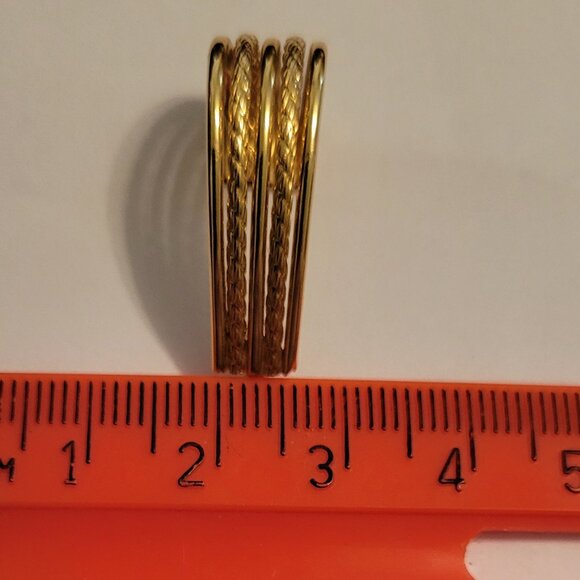 **SOLD**14K Solid Yellow Gold Vintage Filigree J Hoop Earring Jackets - Picture 6 of 8